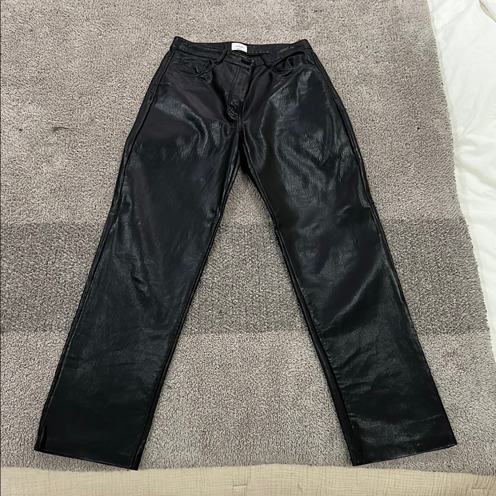 Aritzia melina faux leather pants